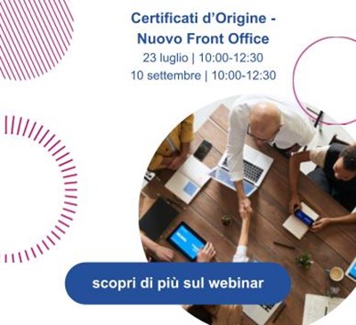 Certificati d'Origine - Nuovo Front Office